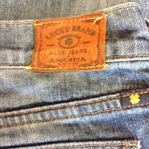 LUCKY BRAND 4 27 Janet Sweet 'N Straight Crop Denim Jeans Dark Wash Mid Rise - Picture 5 of 9